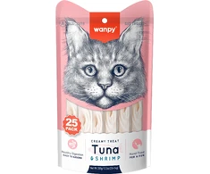 „wanpy“ – „Wanpy“ kreminiai laižomi skanėstai katėms, 25 vnt. pakuotėje – tunas ir krevetės, 350 g (25 x 14 g) – 350 g (25 x 14 g)