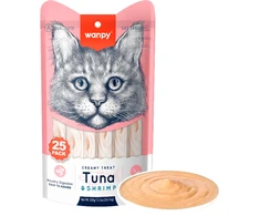 „wanpy“ – „Wanpy“ kreminiai laižomi skanėstai katėms, 25 vnt. pakuotėje – tunas ir krevetės, 350 g (25 x 14 g) – 350 g (25 x 14 g)
