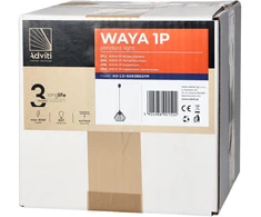 Orno WAYA pakabinamas šviestuvas, maks. galia 1x18W, E27, juodas