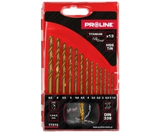 Grąžtas Wiertła Grąžtai metalui, hsstin, din338, šlifuoti, 13 vnt. (1,5–6,5 mm), prolinas