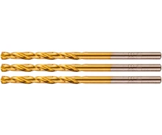 Wiertła HSS-TiN metalo grąžtai 2,4 mm, 3 vnt.