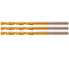 Wiertła HSS-TiN metalo grąžtai 2,5 mm, 3 vnt.