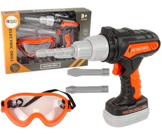 Lean Toys Vaikiškas gręžtuvas su apsauginiais akiniais, 20 cm