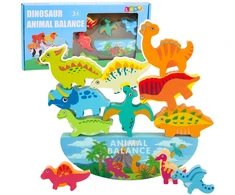 Lean Toys Dinozaurų balansavimo žaidimas 12 vnt.