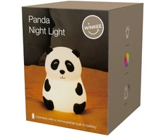 „Winkee“ – stalinė lempa – naktinė lemputė „Panda“ – kompaktiška