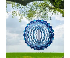 Wisząca Kabantis suktukas-vėjo gaudyklės ornamentas 12 colių 3D mandala taikos sodui