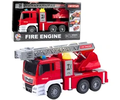 Lean Toys Žaislinė gaisrinė mašina su strėle ir vandens funkcija