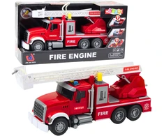 Lean Toys Didelis gaisrinės automobilis su garso, šviesos ir vandens funkcijomis
