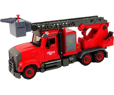 Lean Toys Gaisrininkų žaislinis sunkvežimis su priedais