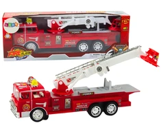 Lean Toys Raudona gaisrinė mašina su garso ir šviesos efektais