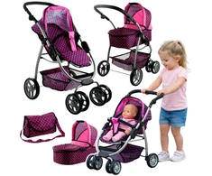 Lėlių vežimėlis 2in1 Alice 8668, rožinis