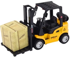 Lean Toys Šakinis krautuvas geltonas