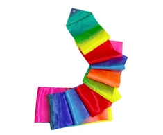 Lean Toys Gimnastikos juostelė šokių pratimams spalvota 205 x 5cm