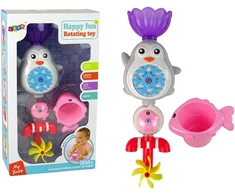 Vandens žaislas vaikams Lean Toys su pingvinu ir gėle