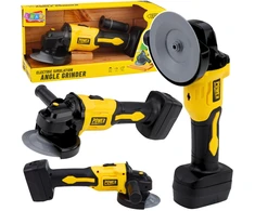 Lean Toys Žaislinis kampinis šlifuoklis geltonas