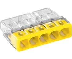 Złączka „Wago“ 5 takelių jungtis, modelis: 2273-205, nuo 0,5 iki 2,50 mm², 5 vnt.