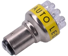 Żarówka Automobilio lemputė 12V S-25-12LED-1157 geltona