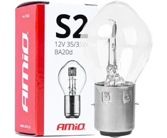 Żarówka halogenowa s2 12v 35/35w ba20d amio-03368