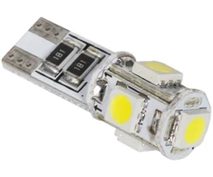 Vipow Żarówka T10 LED automobilio lemputė (Canbus) - 5x SMD5050, balta