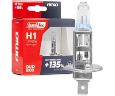 Halogeninės lemputės H1 12V 55W „Lumitec“ naujos kartos +135% „Duo Amio-04402“