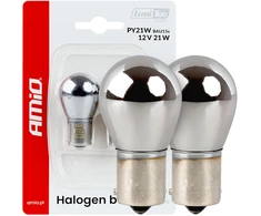 Halogeninės lemputės py21w 12v 21w bau15s lumitec chromo oranžinės spalvos 2 vnt. amio-04629