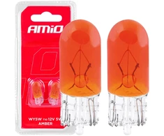 Halogeninės lemputės T10 W5W W2.1x9.5D 12V 2 vnt. blisteryje amio-03347