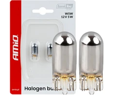 Halogeninės lemputės WY5W 12V5W „lumitec“ chromuotos, 2 vnt. amio-04628