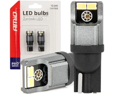 Żarówki led canbus 3020 4smd t10 w5w w10w 12v 24v amio-03717