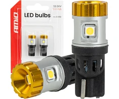 Żarówki led canbus w5w t10 3030 4smd + 3020 1smd balta 12v 24v amio-04990