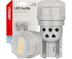 LED lemputės 360 grynos šviesos serijos standartinės T10 W5W 3x3020 SMD baltos 12V 24V amio-03725