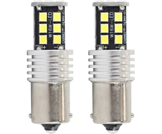 LED lemputės Canbus 2835 15SMD 1156 BA15S P21W R10W R5W baltos 12V 24V amio-01293