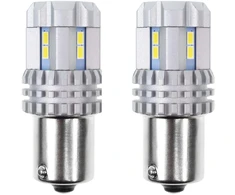 Amio Żarówki LED lemputės Canbus 3020 itin ryškios 22SMD 1156 BA15S P21W R10W R5W baltos 12V 24V aimo-02449