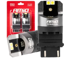 LED lemputės „Canbus Pro“ serijos 3157 P27/7W 4x3030 SMD baltos 12/24V amio-03588