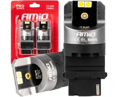 LED lemputės „Canbus Pro“ serijos P27W 4x3030 SMD baltos 12V 24V amio-03587