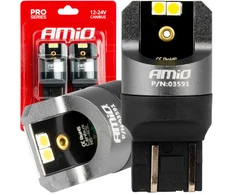 LED lemputės „Canbus Pro“ serijos W21/5W 4x3030 SMD baltos 12V 24V amio-03591