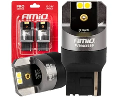 LED lemputės „Canbus Pro“ serijos 7440, W21W, 4x3030, SMD, baltos, 12 V, 24 V, amio-03589