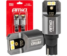 LED lemputės „Full Canbus Pro T15 W16W“ 4x3030 SMD baltos 12 V 24 V amio-03581