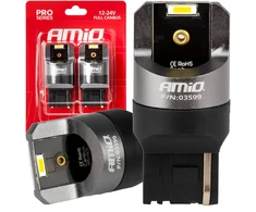 LED lemputės, pilnos „Canbus“ W21W 2SMD 7440 baltos spalvos, amio-03599