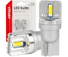 Standartinės T10 W5W LED lemputės 2x1860 SMD baltos 12V 24V amio-03719