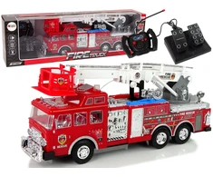Lean Toys Nuotoliniu būdu valdomas ugniagesių automobilis su garsu