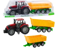 Lean Toys Žaislinis traktorius su priekaba 46 cm