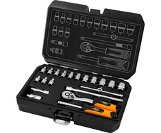 Zestaw Rinkinys 1/4" galvučių raktų rinkinys, 20 vnt., satininis