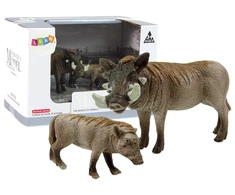 Lean Toys Figūrėlių rinkinys LeanToys Afrikos karpinis šernas su jaunikliu