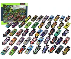 Žaislinių automobilių rinkinys Lean toys, 50 vnt.