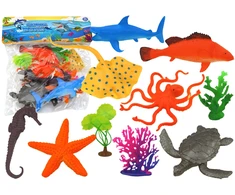 Lean Toys Jūros Gyvūnų Figūrėlių Rinkinys su Vandens Augalais