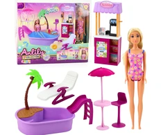 Lean Toys Lėlė Anlily su baseinu ir aksesuarais