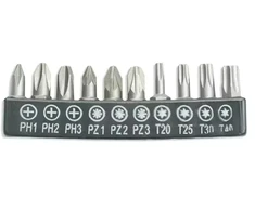 Dedra Atsuktuvo antgaliu komplektas 10 vnt 25mmPH123PZ123T20253040