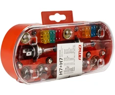 Atsarginių lempučių rinkinys, 30 vnt. h7 + h7 saugikliai, amio-03959