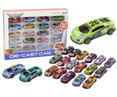 Sportinių mašinėlių rinkinys Lean Toys, įvairių spalvų, 20 vnt.