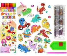 Lean Toys Deimantinės mozaikos lipdukai Dinozaurai
